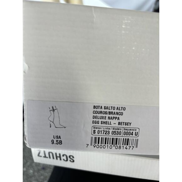 NIB Schutz Betsey Ankle Boot Eggshell Cream Leather Deluxe Nappa 9.5 B Stiletto - Picture 10 of 10